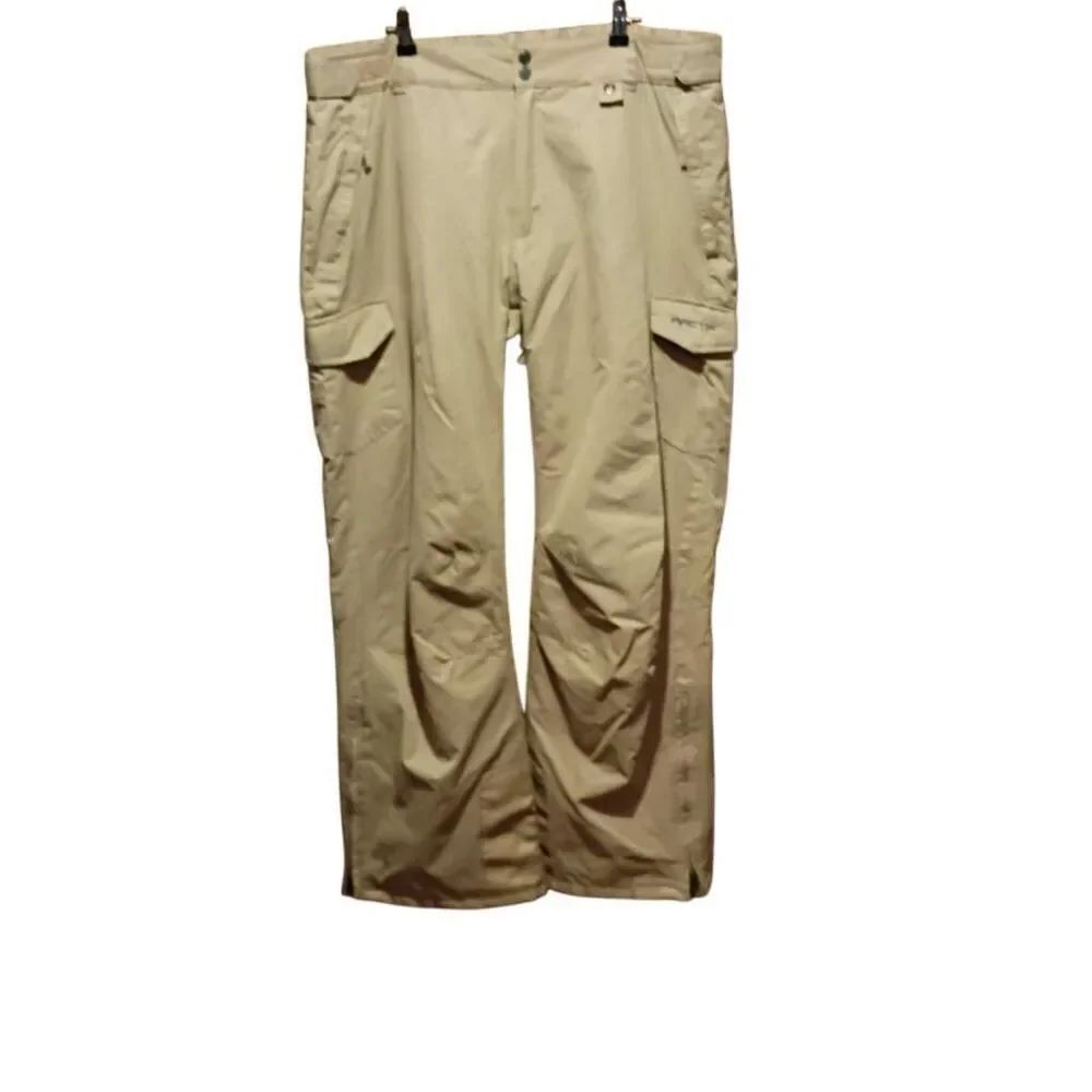 Arctix Men's Cargo Ski Pants XL Tan Double Layer Zip Ankle Style # OSC 1960